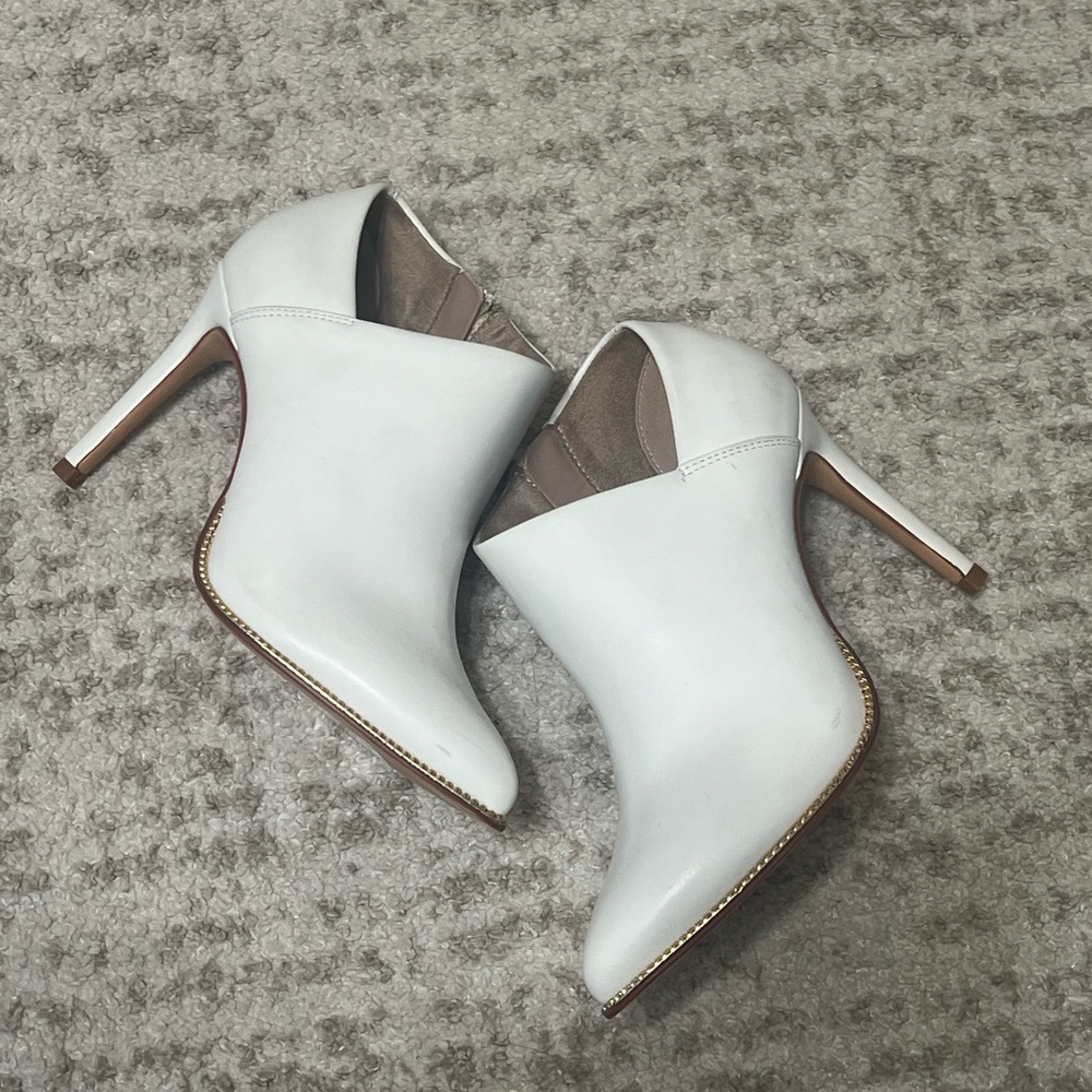 BCBG White Booties